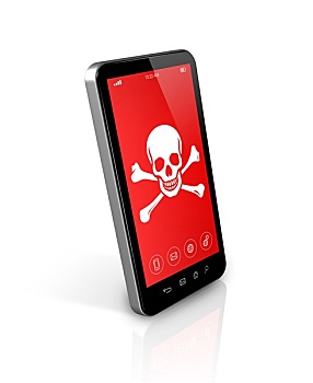 智能手机,海盗,象征,显示屏,黑客攻击,概念