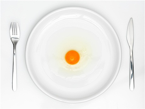生食,蛋,盘子