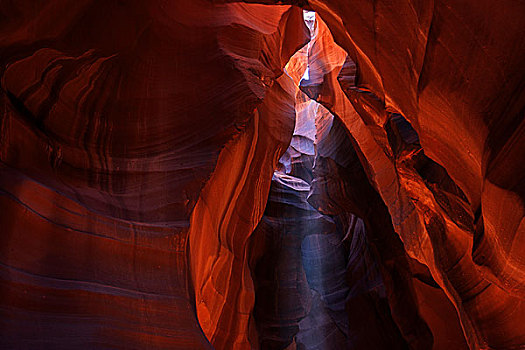 彩色,沙岩构造,亮光,羚羊谷,狭缝谷,页岩,亚利桑那,美国,北美