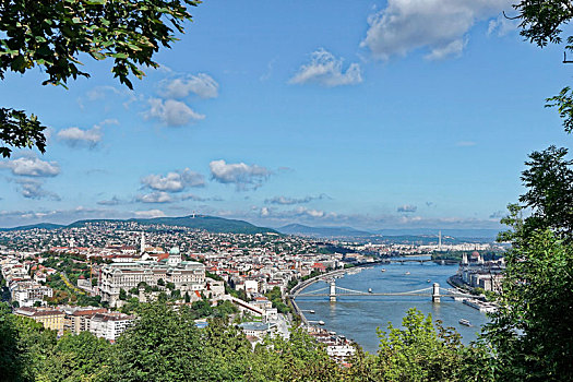 风景,多瑙河,布达佩斯