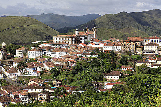 欧鲁普雷,米纳斯吉拉斯州,巴西,俯视图
