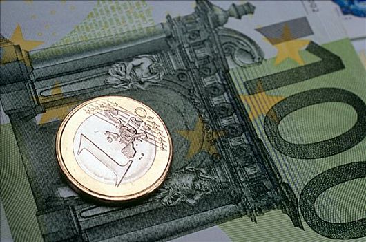 硬币,欧元钞票