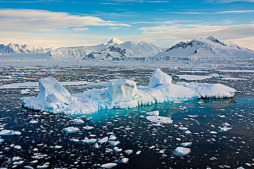 南极,靠近,阿德莱德,岛屿,冰山,冰