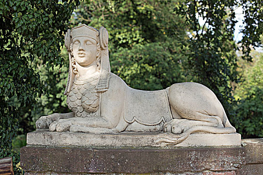 狮身人面像,雕塑,公园,阿沙芬堡