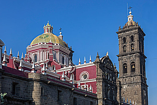 墨西哥,柏布拉,大教堂,世纪