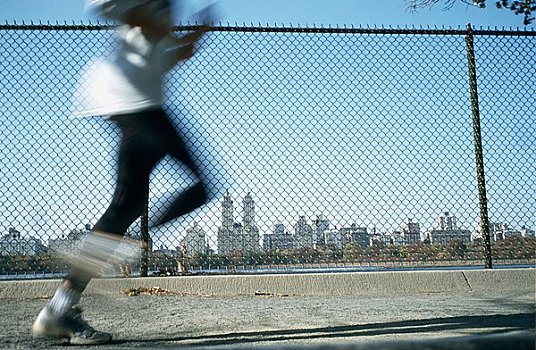 跑步者,中央公园,曼哈顿,纽约,美国