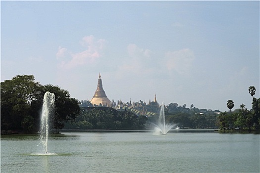 塔,重要,佛教寺庙,缅甸