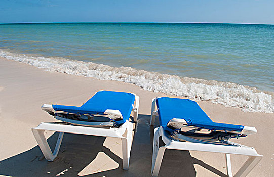特立尼达,古巴,旅游,放松,沙滩椅,度假,加勒比