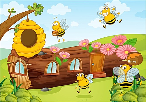 蜜蜂,木屋