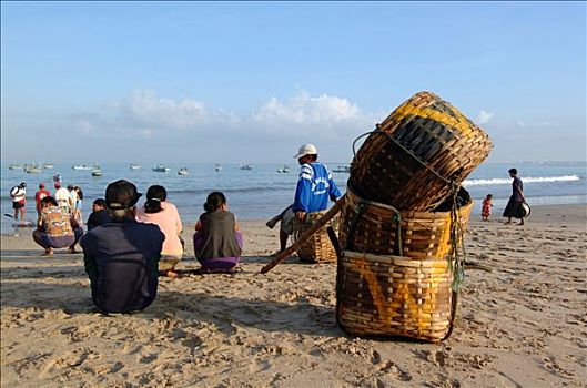 图像,巴厘岛,金巴兰,海滩,脸