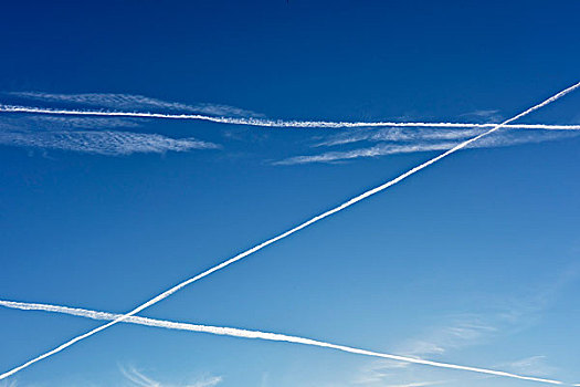 飞行云,飞机,空中,巴伐利亚,德国,欧洲