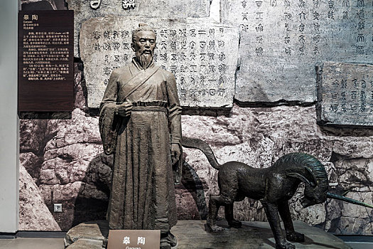 中国安徽名人馆皋陶塑像