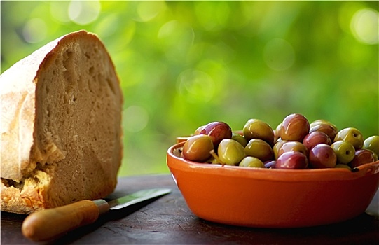 葡萄牙,橄榄,面包