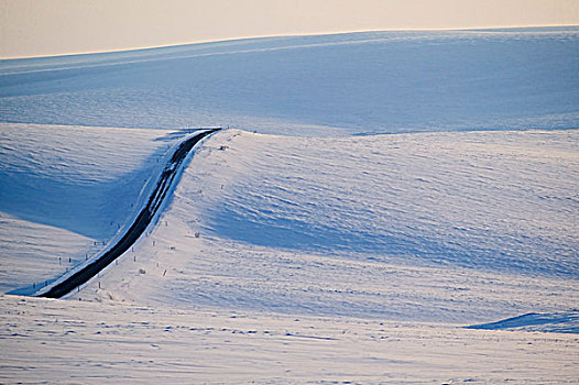 公路,冬天,北方,加拿大