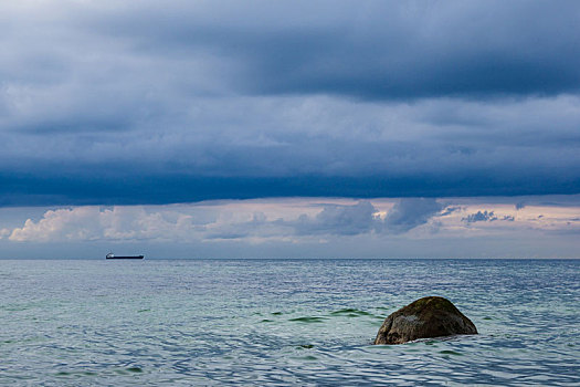 石头,海岸,波罗的海
