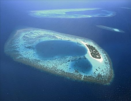 岛屿,航拍,阿里环礁,马尔代夫,印度洋