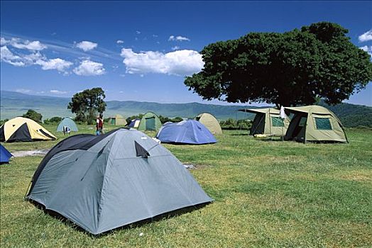 营地,恩戈罗恩戈罗火山口,坦桑尼亚