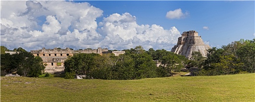 乌斯马尔,全景,庙宇,金字塔