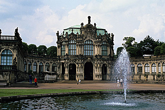 德国,德累斯顿,茨温格尔宫,博物馆,巴洛克式建筑