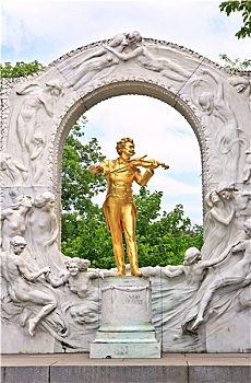 雕塑,约翰施特劳斯,维也纳