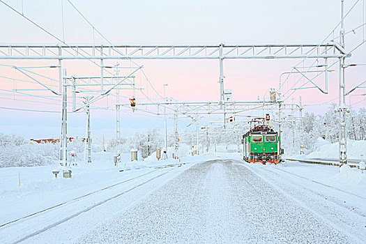 绿色,电车,列车