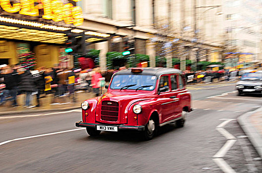 出租车,牛津,街道,伦敦,英格兰,英国,欧洲