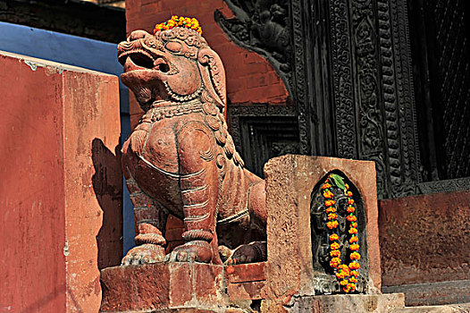 庙宇,雕塑,瓦腊纳西,贝拿勒斯,北方邦,印度,南亚