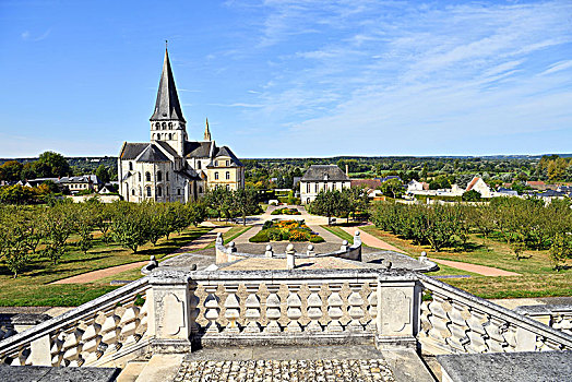 法国,塞纳河,圣徒,教堂,12世纪,花园