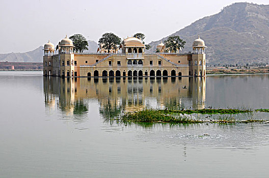 水,宫殿,斋浦尔,拉贾斯坦邦,北印度,印度,亚洲
