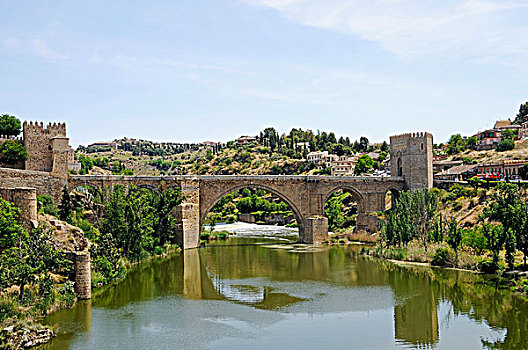 桥,塔霍河,托莱多,西班牙,欧洲