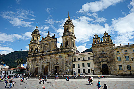 哥伦比亚,大教堂,广场,波哥大,南美