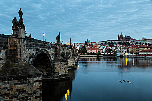 欧洲,捷克共和国,布拉格,查理大桥