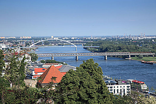 风景,布拉迪斯拉瓦,多瑙河,斯洛伐克