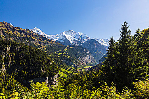 风景,攀升,贝塔峰,伯尔尼阿尔卑斯山,瑞士