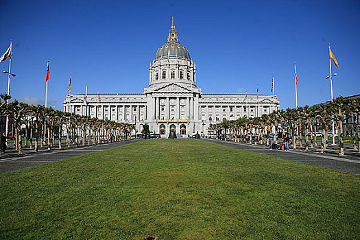 美国,加州,旧金山市政厅广场