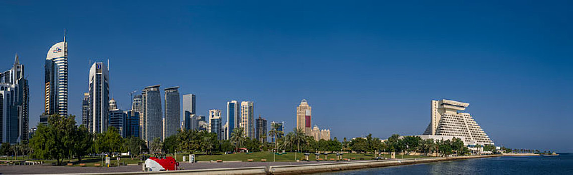 卡塔尔,多哈,城市风光