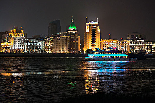 上海黄浦江外滩夜色