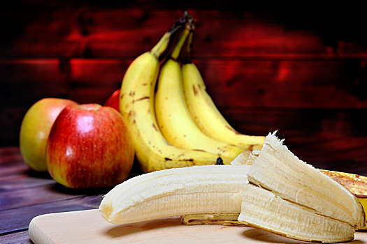香蕉,成熟,苹果