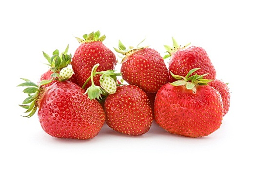 堆,新鲜,草莓