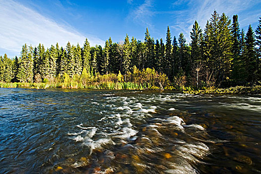 河,国家公园,萨斯喀彻温,加拿大
