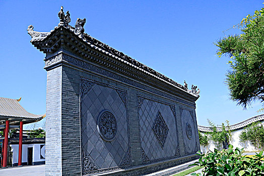 四合院中式唐语砖雕