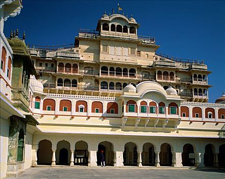 城市宫殿,斋浦尔,拉贾斯坦邦,印度