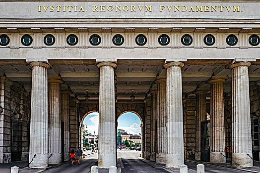 奥地利,维也纳,外城堡门,the,outer,castle,gate,of,hofburg