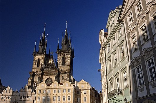 提恩教堂,老城广场,布拉格,捷克共和国