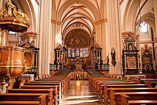 内景,大教堂,北莱茵-威斯特伐利亚,德国,欧洲
