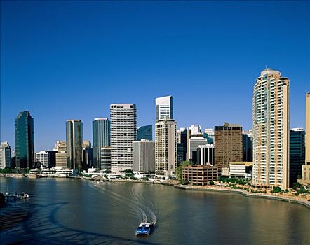 城市天际线,布里斯班,昆士兰,澳大利亚