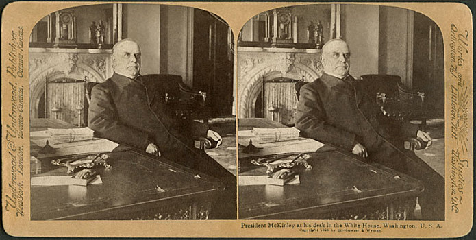总统,麦金利山,书桌,白宫,华盛顿特区,美国,卡,1898年
