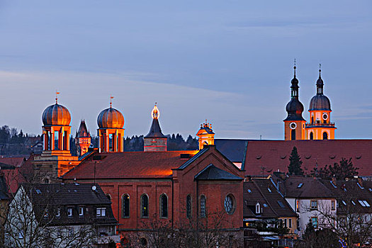 城市,老,犹太会堂,弗兰克尼亚,巴伐利亚,德国,欧洲