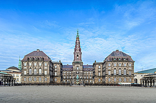 外景,建筑,宫殿,岛屿,斯拉特绍曼,丹麦,议会,最高法院