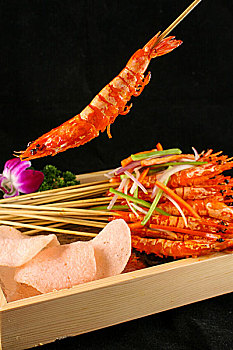 石烤虾